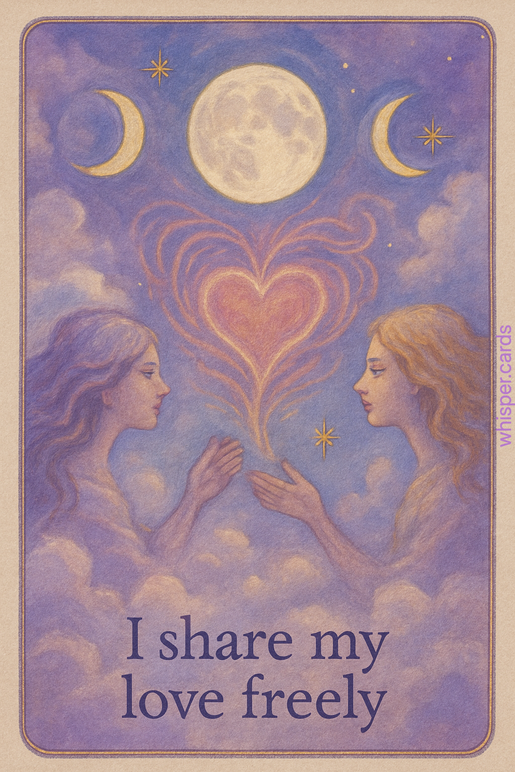 Moon affirmation card example