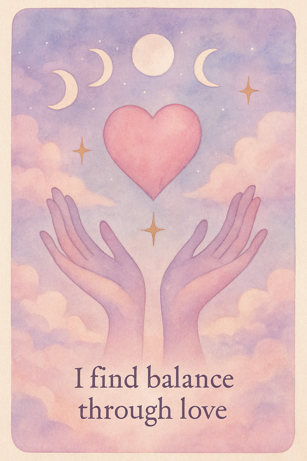 Moonchild affirmation card example