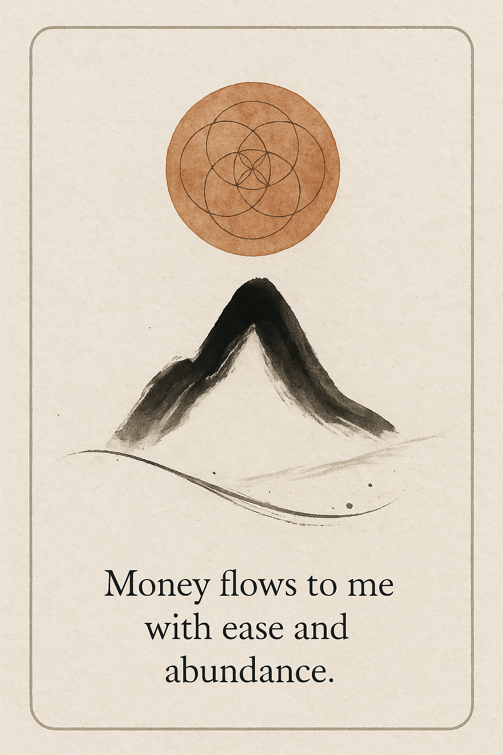 Zen affirmation card example